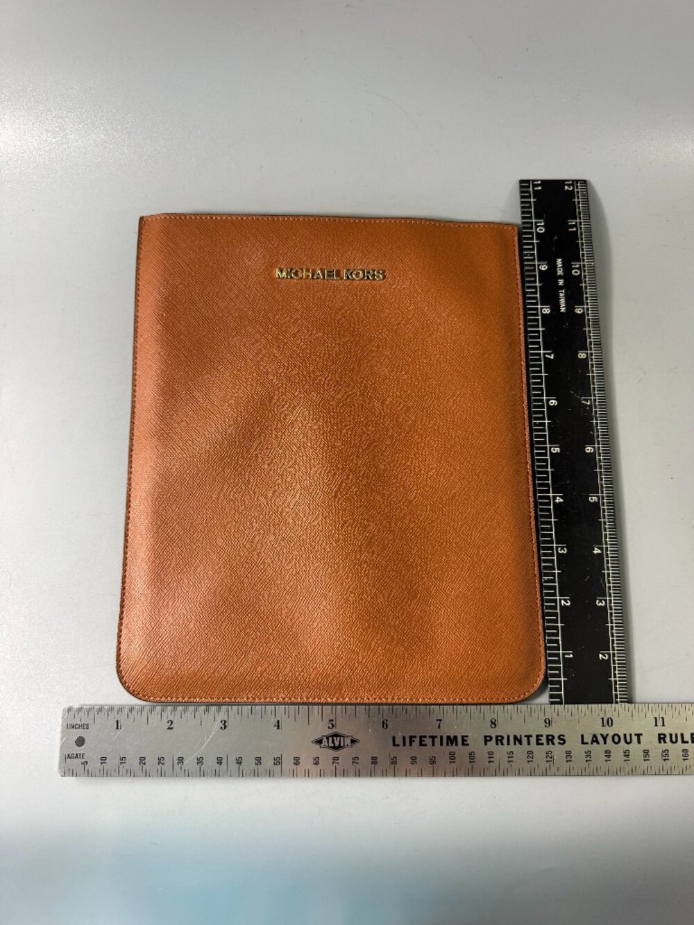 Michael Kors Brown Leather iPad Tablet Sleeve